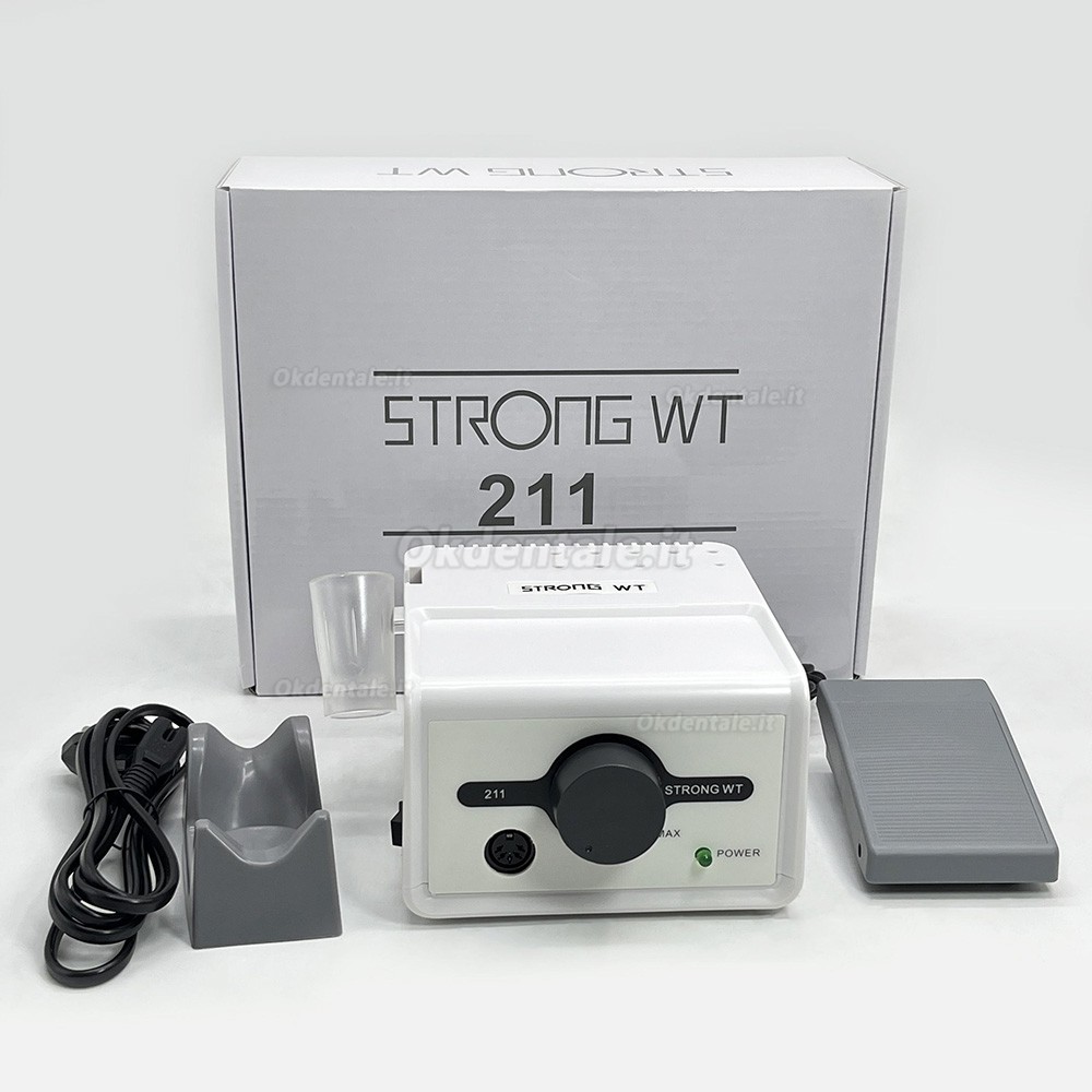 Micromotore dentale Strong 211 con manipolo tipo E da 35000 giri/min